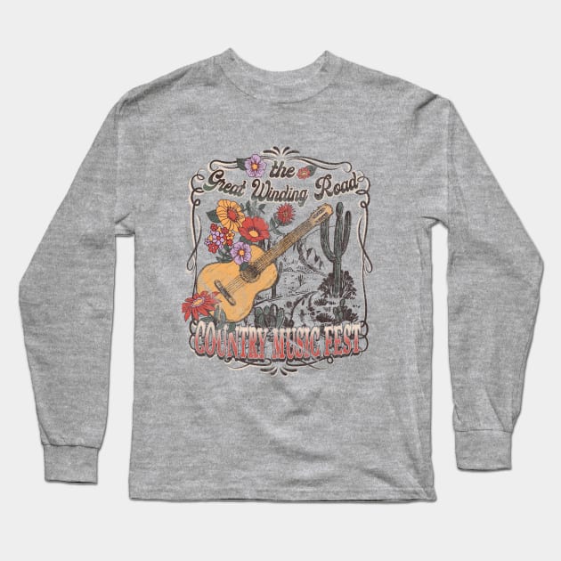 Country music Fest Long Sleeve T-Shirt by LifeTime Design